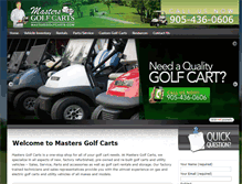 Tablet Screenshot of mastersgolfcarts.com